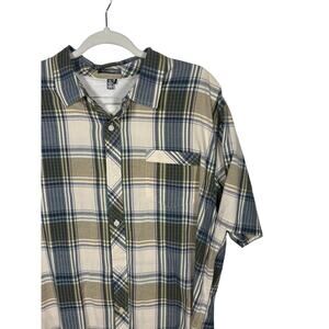 Toad & Co Shirt Men's XL 100% Organic Cotton Plaid Short Sleeve Buttoned